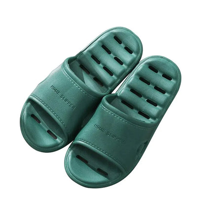 Feslishoet Unisex EVA Non Slip Soft Bottom Leaking Shower Man Woman Home Slippers Punching Bathroom Quick Drying Slipper