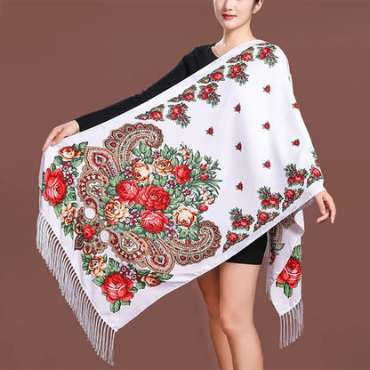 2023 Embroidery Shawls Female Designer Women Winter Scarf Pashmina Flower Bufandas Foulard Warm Hijab Wraps Travel Stoles