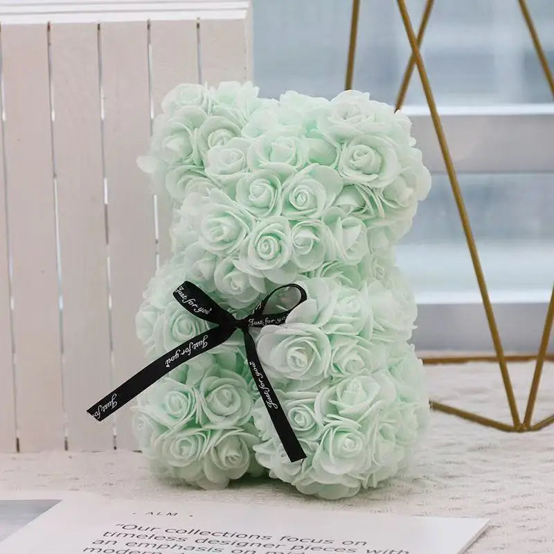 Teddy Bear Valentine's Day Gift Creative Rose Bear Gift PE Flower Romantic foam Bear Christmas Decorative Gift Mother's Day