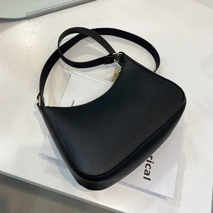 Women's Handbag Solid Shoulder Bag Casual PU Leather Square Bag Female Handbag Daily Underarm Bag Gilrs Shopping Purse bolsa