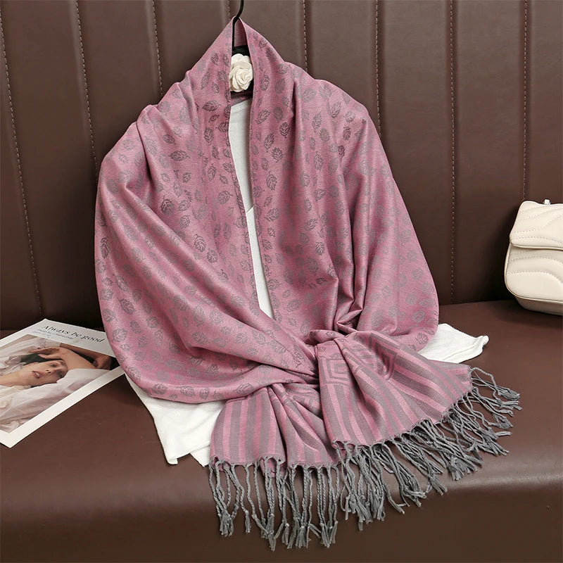 2024 Luxury Thick Cashmere Scarf Women Print New Wraps Pashmina Travel Poncho Warm Blanket Winter Bufanda Shawl Female Stoles