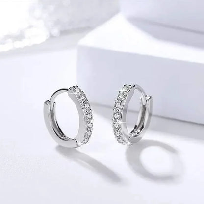 2024 925 Sterling Silver Glossy Hoop Earrings Gold Color Tiny Cartilage Piercing Small Earring Fine Jewelry Accessories