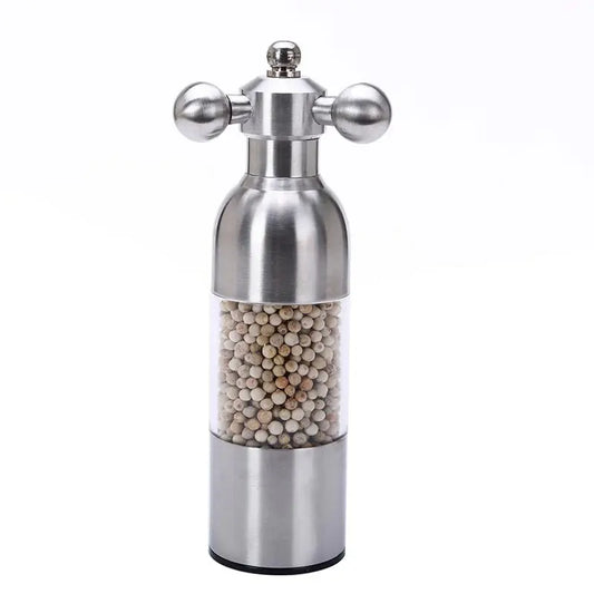 304 Stainless Steel Manual Pepper Grinder Faucet Shape Black Pepper Mill Seasoning Bottle Food Safe Ceramic Burr Salt Grinder