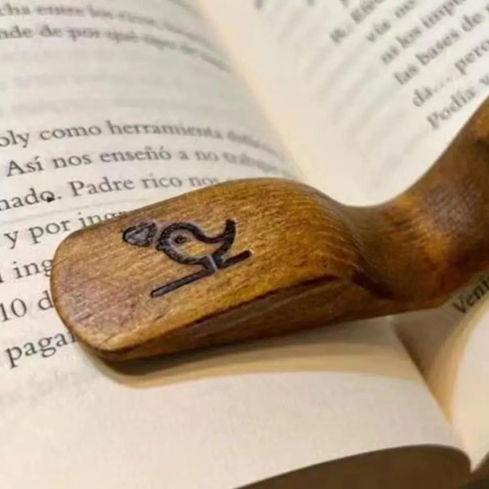 Wooden Thumb Bookmark One Hand Reading Thumb Book Support Book Page Holder Book Lovers Fast Reading Aids Tools Gifts