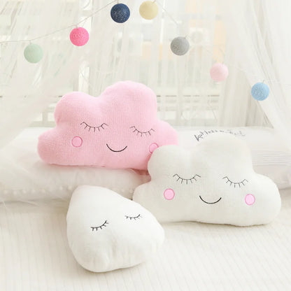 New Stuffed Cloud Moon Star Raindrop Plush Pillow Soft Cushion Toys For Children Baby Kids Girl Christmas Gift Room Car Decor