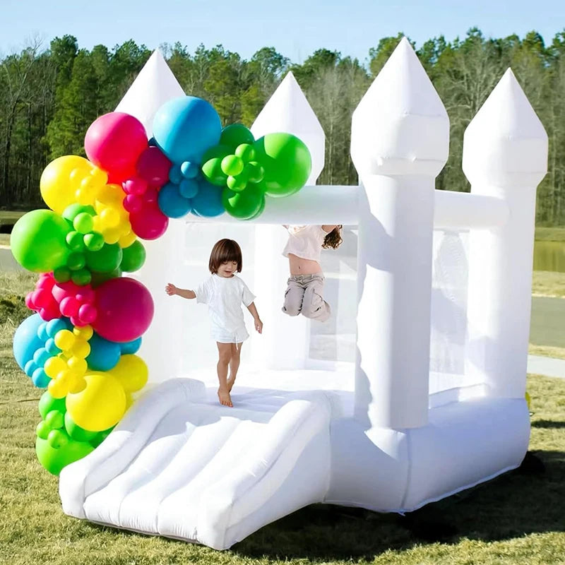 White Bounce Houses Children's Castles Inflatable Halloween Outdoor Decorations Inflatable Mini Jumping Castle Party Carnival