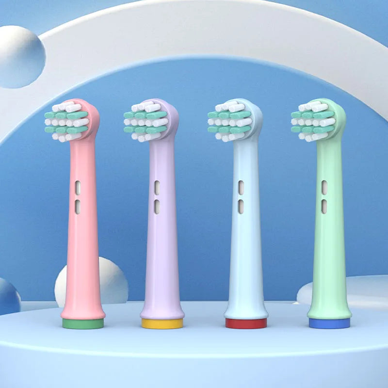 4 Pcs Suitable for  Oral Bi electric children's toothbrush head EB-10A Brauo soft bristles children3744/D100K 4510K d10 d12