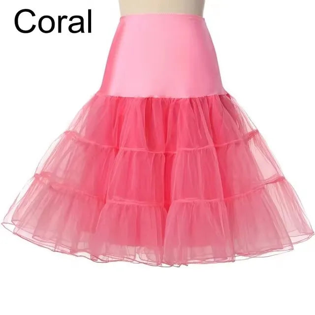 Fast Shipping Free 50s Cosplay Petticoat Rockabilly Dress Crinoline for Woman Wedding Bridal Underskirt Rockabilly Tutu