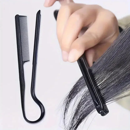 Comb Hairdressing V-Comb Messy Hair Finishing Straightening Splint Comb - Hair Styling Tool Clip special for  hair wigs