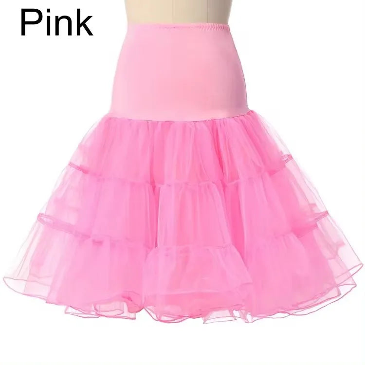 Fast Shipping Free 50s Cosplay Petticoat Rockabilly Dress Crinoline for Woman Wedding Bridal Underskirt Rockabilly Tutu