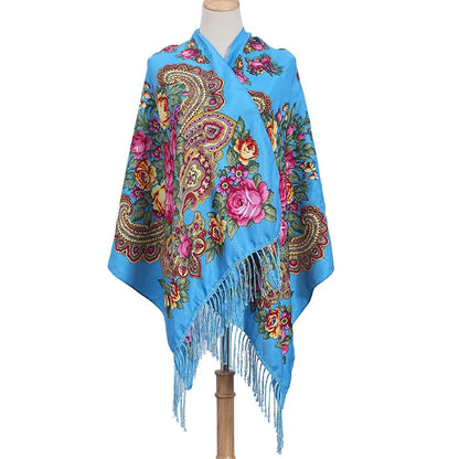 2023 Embroidery Shawls Female Designer Women Winter Scarf Pashmina Flower Bufandas Foulard Warm Hijab Wraps Travel Stoles