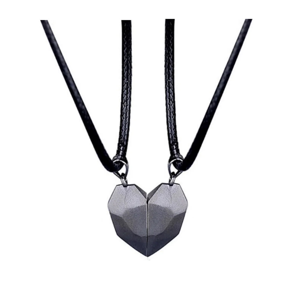 2Pcs Magnetic Heart Couple Necklace For Women Valentine's Day Sweater Chain For Best Friend Lovers Wedding Party Gift Jewelry