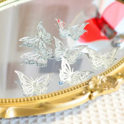 10PCS/BAG Acrylic Butterfly Cake Decoration Party Favors Wedding Happy Birthday  Topper  Decorating Supplies Home Decor