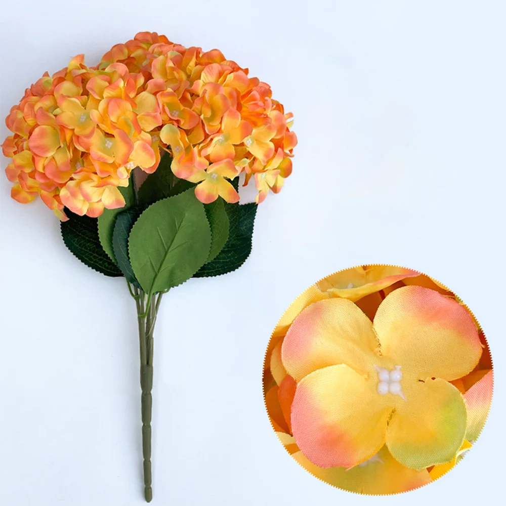 European Retro Fall British Hydrangea Artificial Small Branch Silk Flower DIY Wedding Scrapbook Artificiales Flowers House Decor