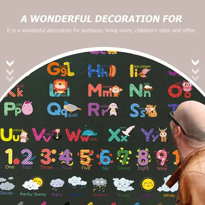 6pcs Wall Decals Alphabet Animal Stickers Abc Sticker Wallpaper Room Decal Cartoon Removable Nursery Kids Playroom Diy Classroom