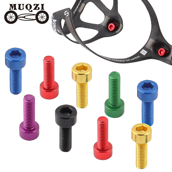 MUQZI Bottle Cage Bolts M5 MTB Road Fixed Gear Folding Bike Bottle Holder Screw Cycling Accessories