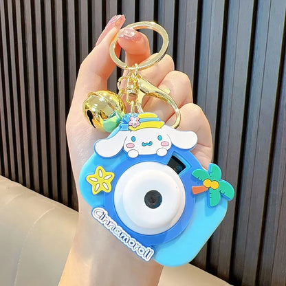 Hello Kitty Camera Projection 5Cm Keychain Sanrio Figure Anime Melody Cinnamoroll Kuromi Kawaii Decor Gifts for Chidlren Toy