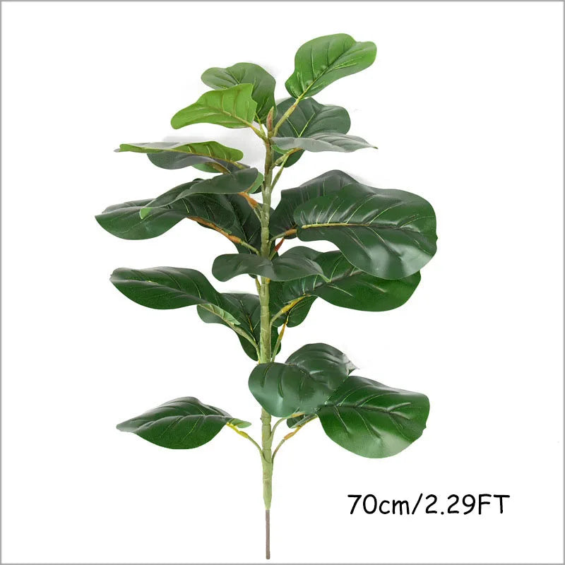 150cm Tropical Tree Large Fake Ficus Lyrata Plant Artificial Ficus Plants Branches Plastic Fake Leafs For Home Office Shop Decor