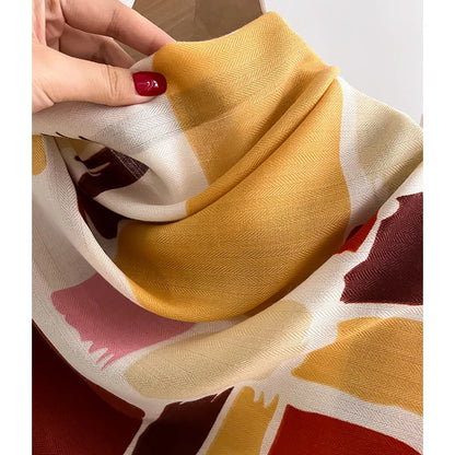 Luxury Brand Scarf  Wool Cotton Shawl Lady Wrap Large Pashmina Hijab Headband Scarves Autumn Winter Bufanda Foulard Beach Stoles