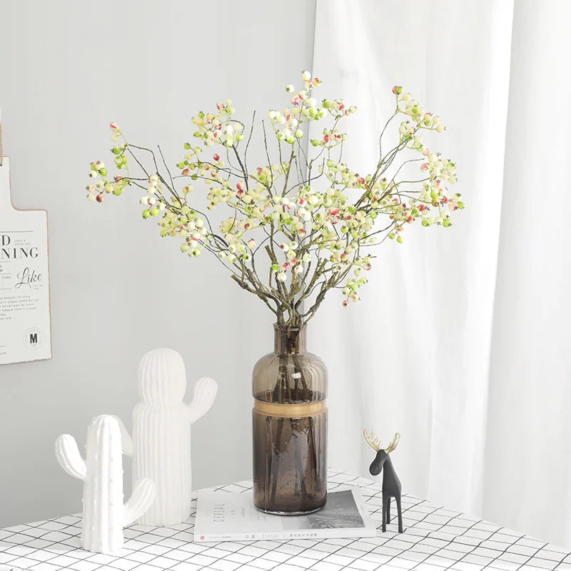 Artificial Withered Branches Berry Flower Flores Artificiales Home Nordic Decor Wedding Party Room decoration