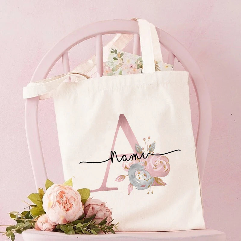 Personalized Bridesmaid Tote Bags Maid of Honor Custom Name  Handbag Bridal Bachelorette Party Gifts Bride Wedding Shoulder Bag