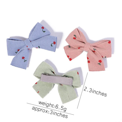 5Pcs/Set Hairpins for Kids Cute Plaid Print Star  Sweet Headband Hair Clips Children Girls Barrettes Fashion Bow Accessories