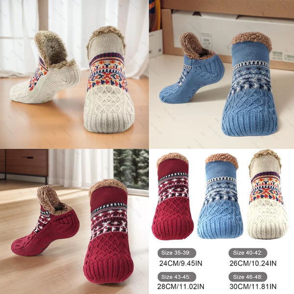 Fall and Winter Floor Socks Home Warm Women Men Socks Snow Socks Sleep Carpet Socks Slippers Socks Men Non-slip Yoga Socks 2024