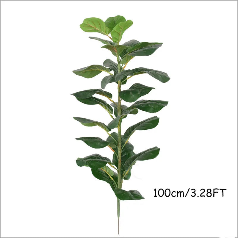 150cm Tropical Tree Large Fake Ficus Lyrata Plant Artificial Ficus Plants Branches Plastic Fake Leafs For Home Office Shop Decor