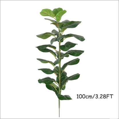 150cm Tropical Tree Large Fake Ficus Lyrata Plant Artificial Ficus Plants Branches Plastic Fake Leafs For Home Office Shop Decor