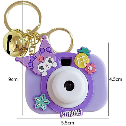 Hello Kitty Camera Projection 5Cm Keychain Sanrio Figure Anime Melody Cinnamoroll Kuromi Kawaii Decor Gifts for Chidlren Toy