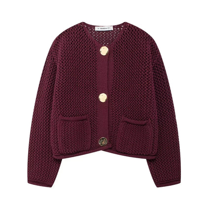 Autumn Winter Knitted Cardigans For Women Casual Button Long Sleeve Female Sweater 2024 Fashion Loose Lady Cardigans Coat