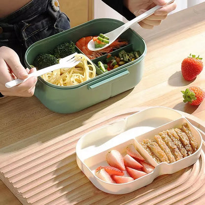 Portable Fruit Food Container, Microwave Lunch Box, Picnic Preservation Box, Double-layer Lunch Box, Kitchen Tools