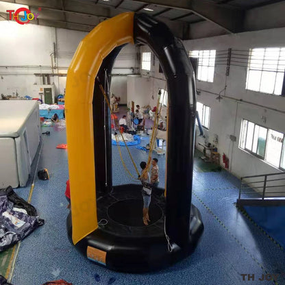 5M Tall Inflatable Bungee Jump Game Airtight Inflatable Bounce Jumping Trampoline For Kids N Adults