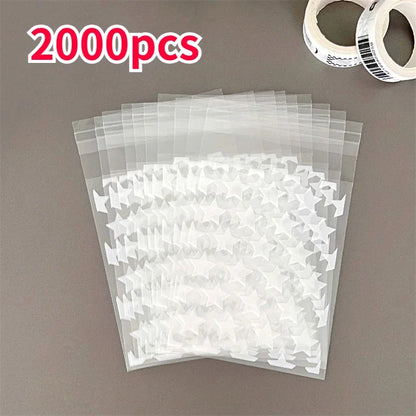 100/50pcs Transparent PE Star Jewelry Self-adhesive Bag Candy Card Holder Photo Animation Peripheral Storage Gift Bag Wholesale