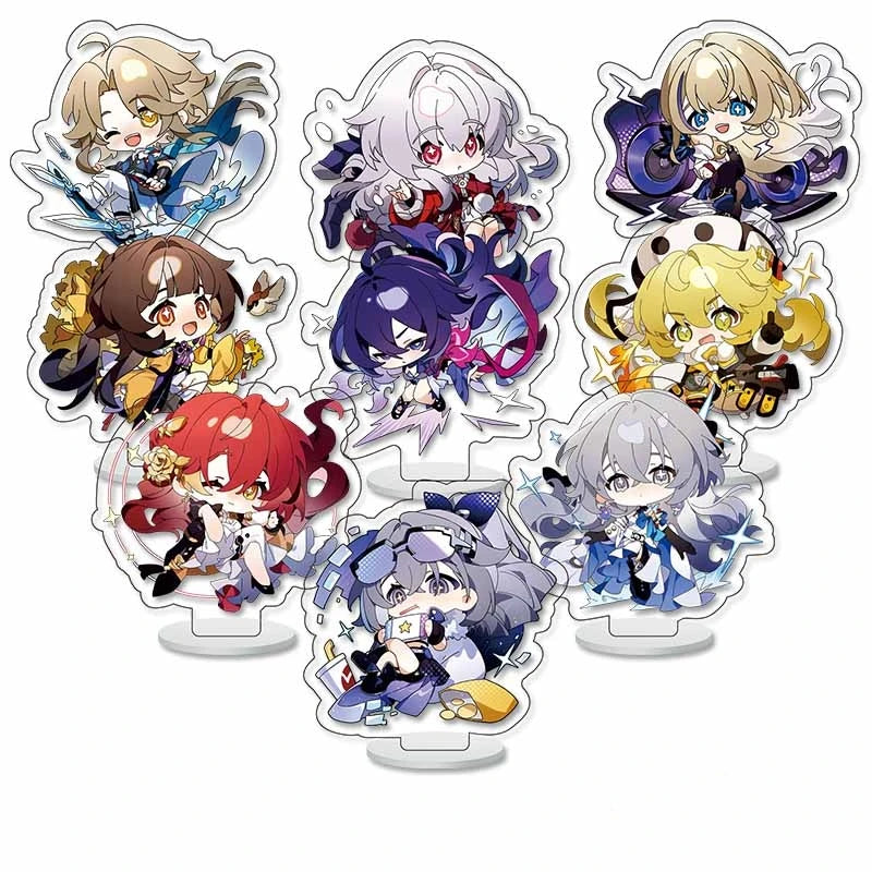 9pcs/Set Grandmaster of Demonic Cultivation Arcylic Stand Cosplay Figure Keyring Jewelry Mo Dao Zu Shi Fuuny Acrylic Key Chain