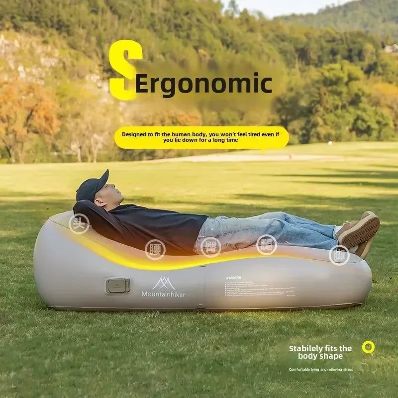 MOUNTAINHIKER Fast Inflatable Air Sofa Bed Outdoor Portable Air Mattress Lazy Camping Automatic Inflatable Sleeping Mat Uptaded